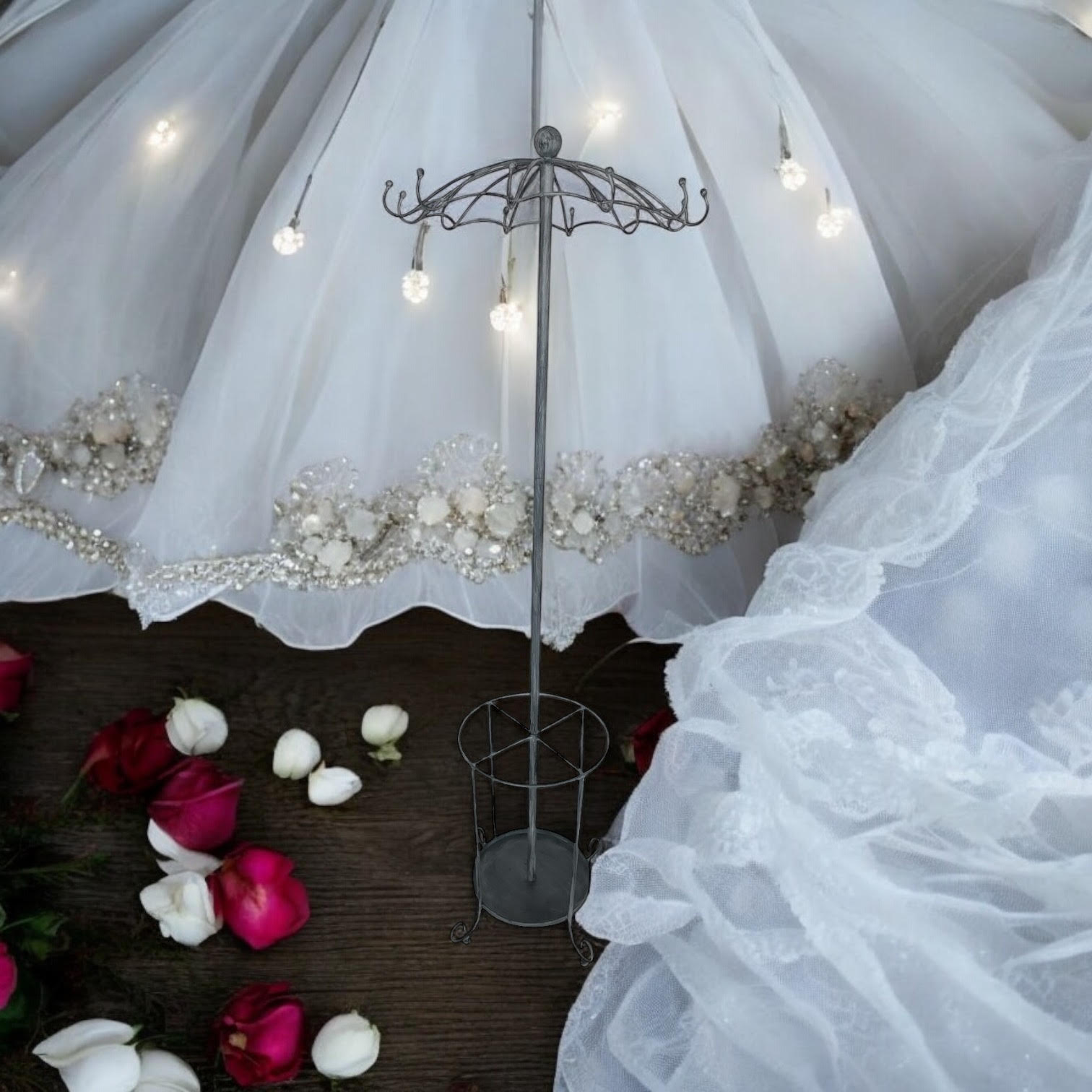 MSL 172cm Grey Metal Coat and Umbrella Stand