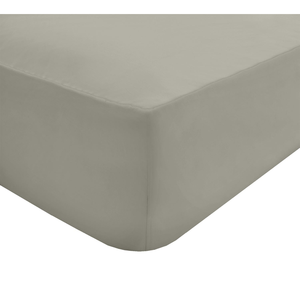 Sleepdown 68 Pick Natural King Fitted Sheet, 25cm Deep Pocket, Non-Iron