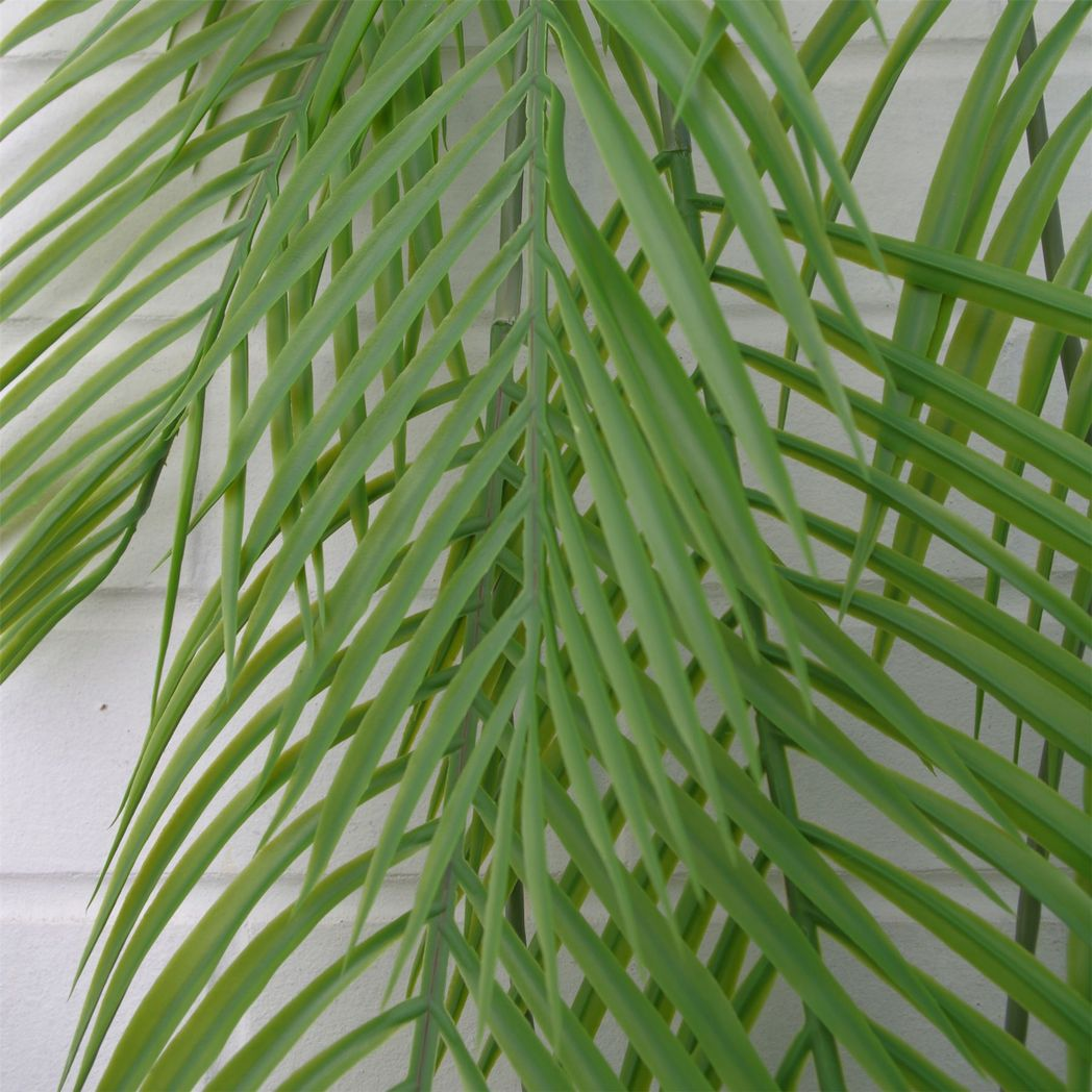 Leaf 120cm Artificial Hanging Palm Plant, Tropical Display, 12 Realistic Shaped Plastic Leaves