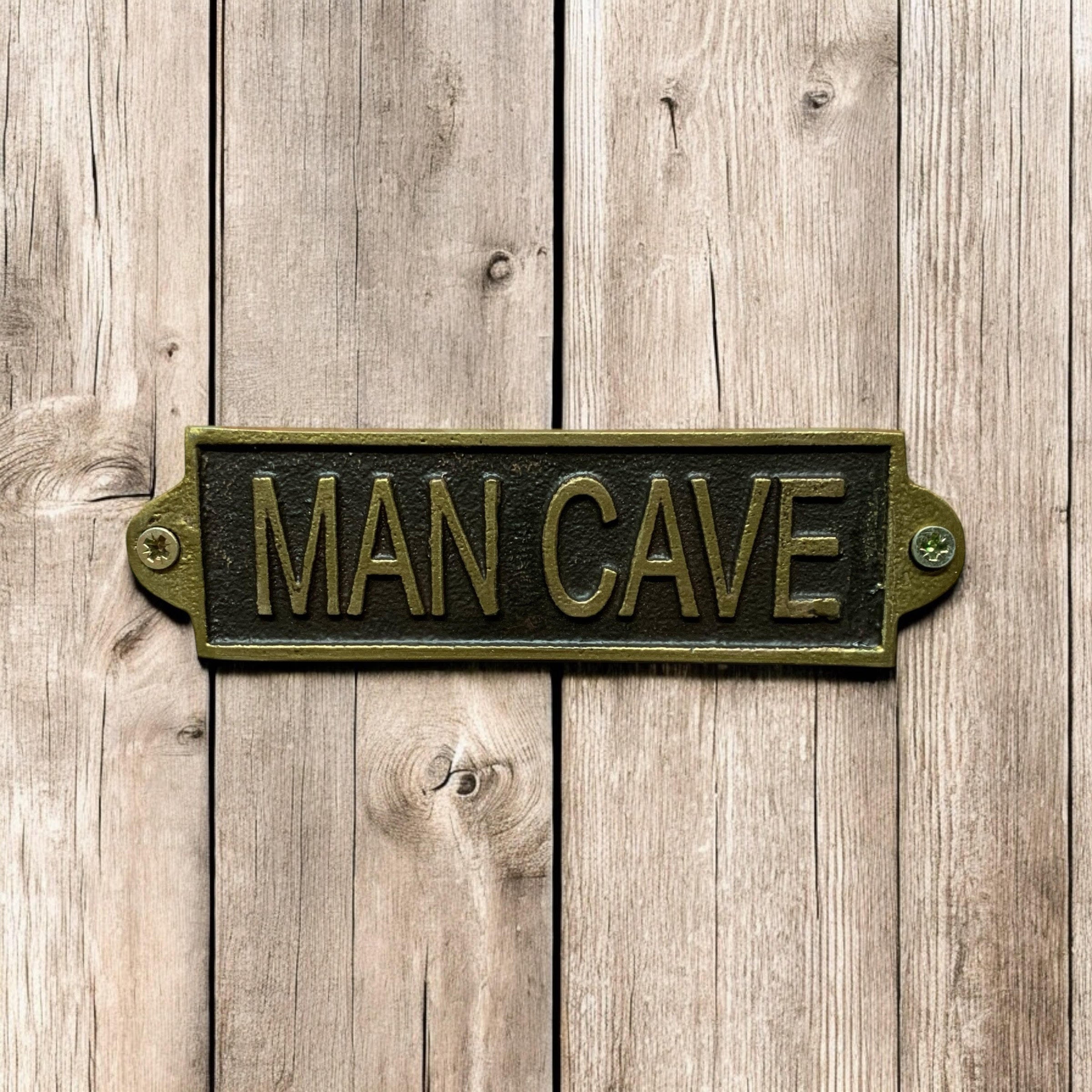 MSL Man Cave Metal Door Sign, Hand Finished Home Decor