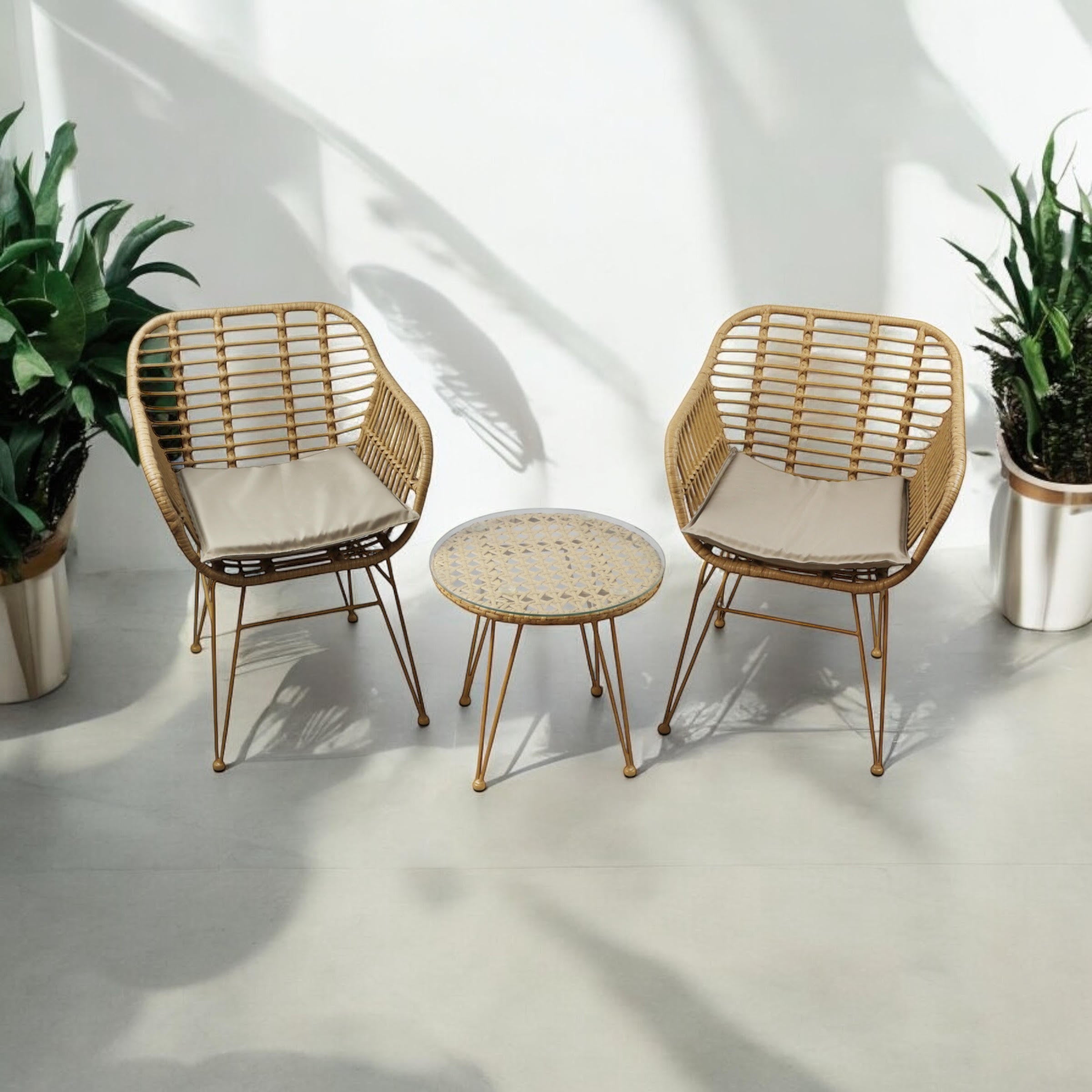 MSL Rattan Bistro Set for Outdoor Dining