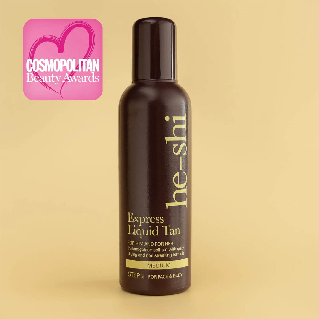 He-Shi Express Liquid Tan 150ml Medium Finish Self Tan for Face & Body