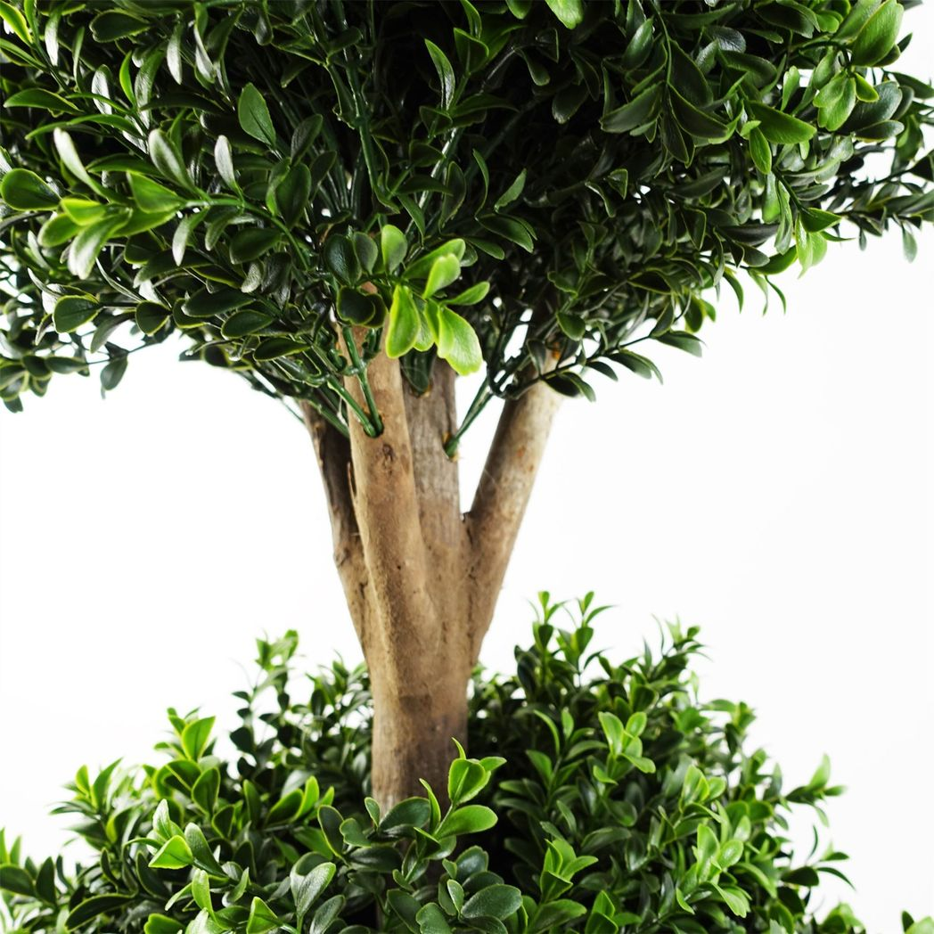 Leaf 120cm Triple Ball Buxus Artificial Tree UV Resistant Outdoor Topiary in Pot
