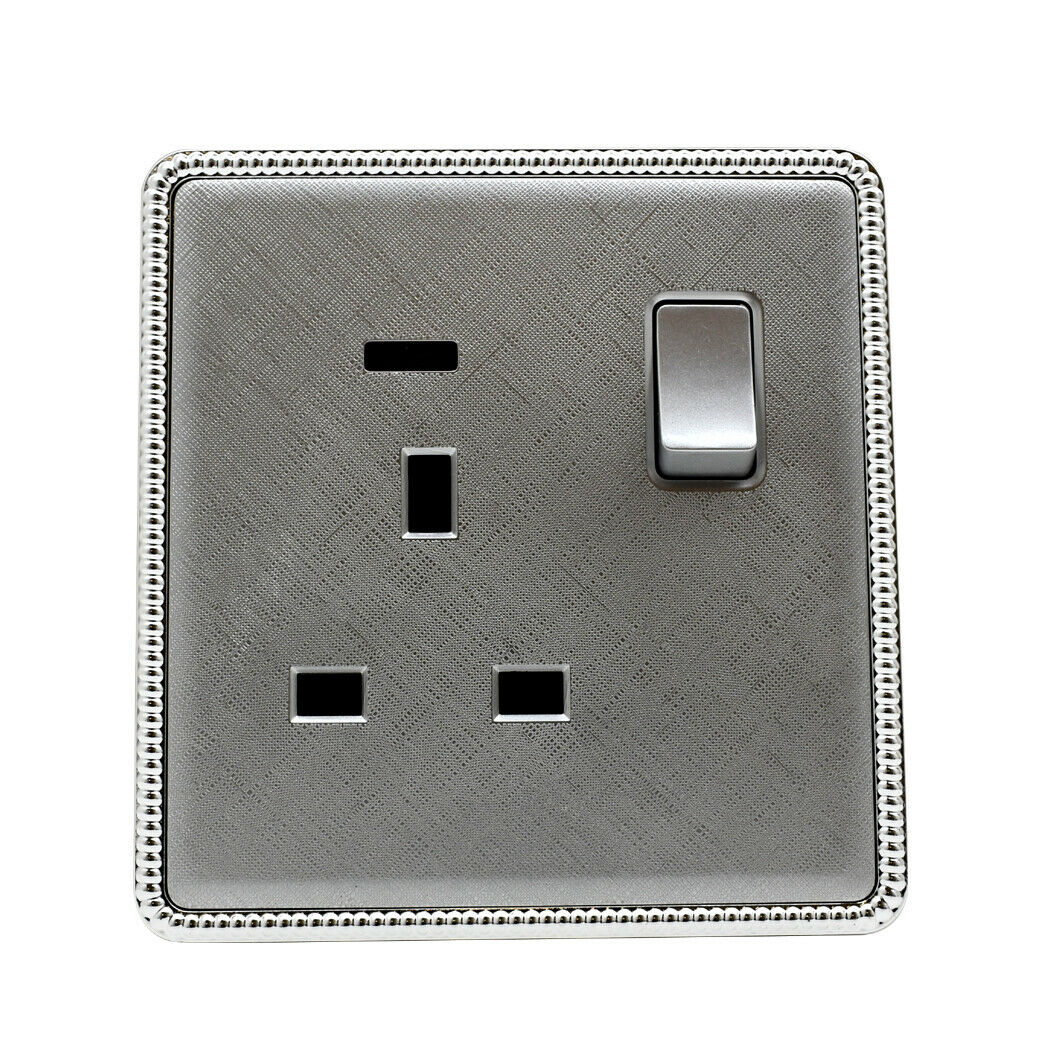 Brushed Chrome Screwless Light Switches & Socket~2454