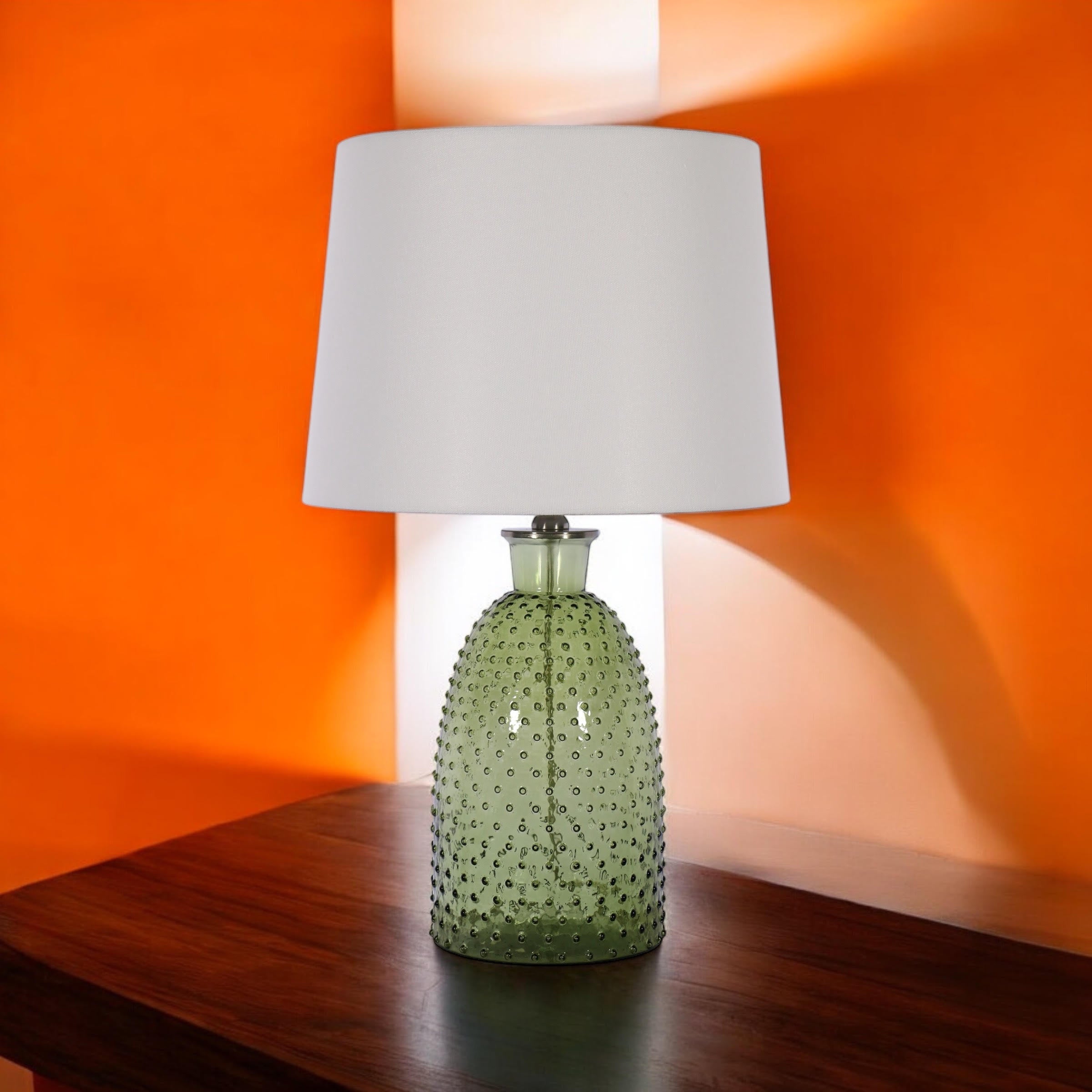 MSL 45cm Ceramic Table Lamp Base and Shade with Inline Rocker Switch, Double Insulated