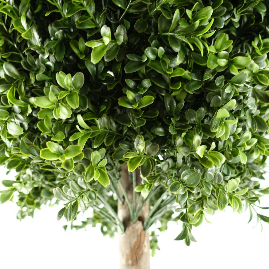 Leaf 140cm Artificial Buxus Ball Tree, UV Resistant Outdoor Topiary in Weighted Pot