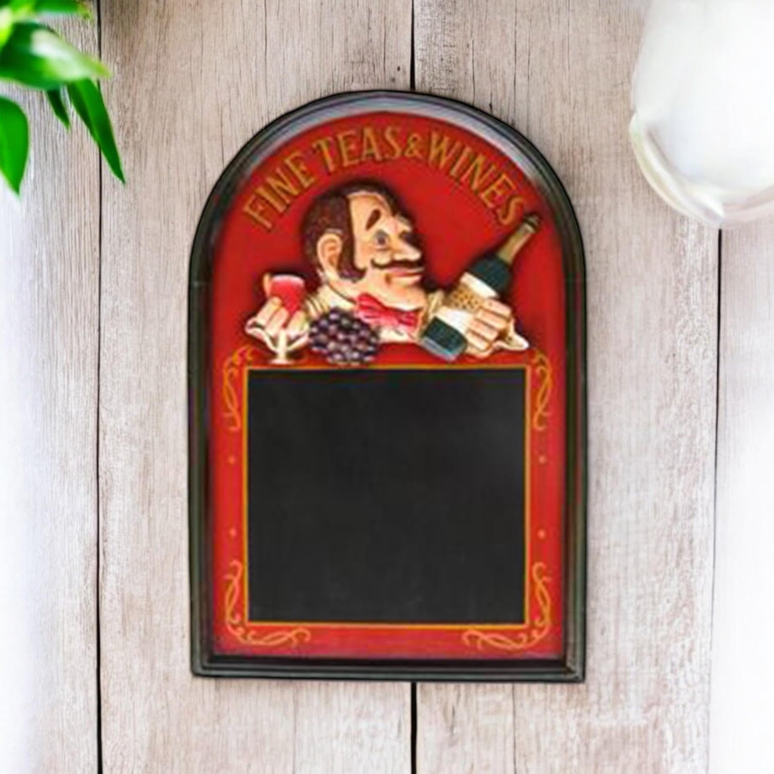 MSL 60 x 40 cm Black Menu Board with Hanging Hook, Easy Wipe Clean