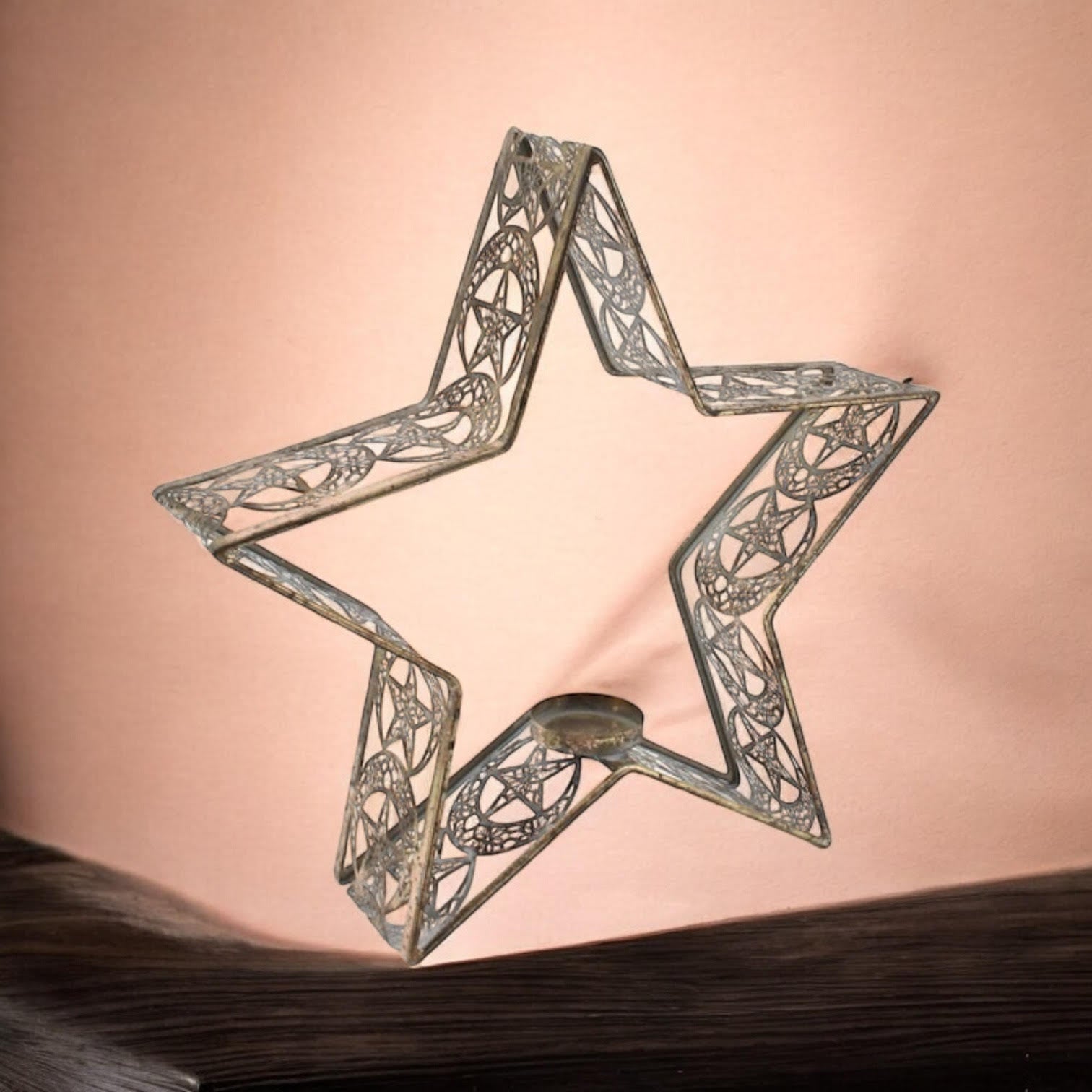 MSL 37cm Metal Candle Holder, Hand Finished, Elegant Design