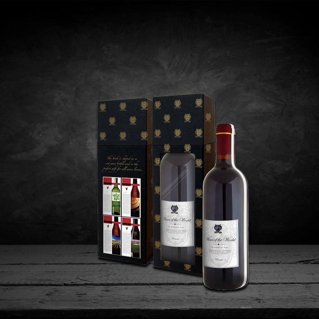 Wines of the World Bottle Shaped 3D Gift Book History Content Colour Photography