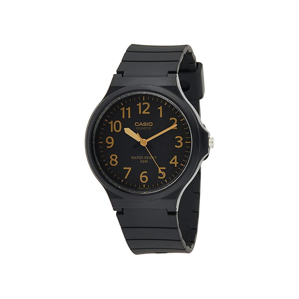 Casio Men's Analog Black Dial Quartz Watch with Resin Band