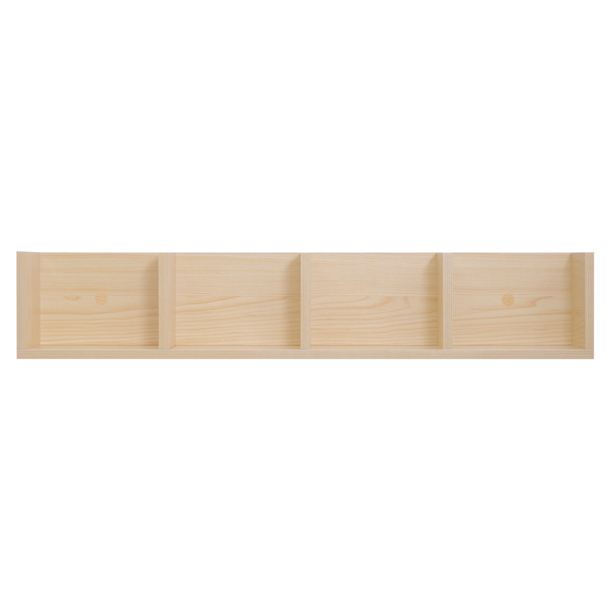 HOMCOM Wall Mounted CD Shelf, 4-Grid Multimedia Storage Organizer, Holds up to 60 CDs, Particle Board, Assembly Required