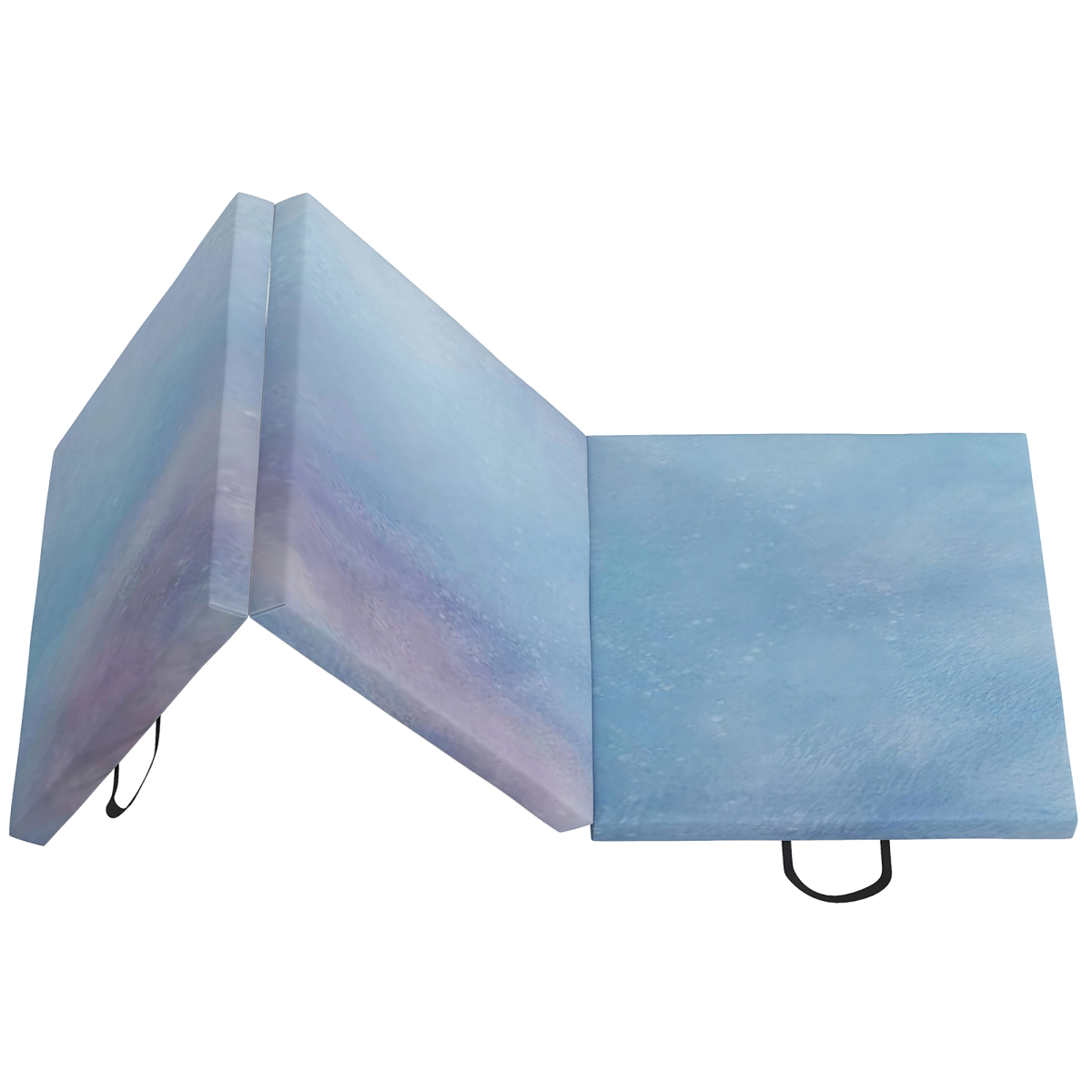 HOMCOM Tri-Fold Gymnastics Crash Mat, 6ft, 2" Thick, Sky Blue