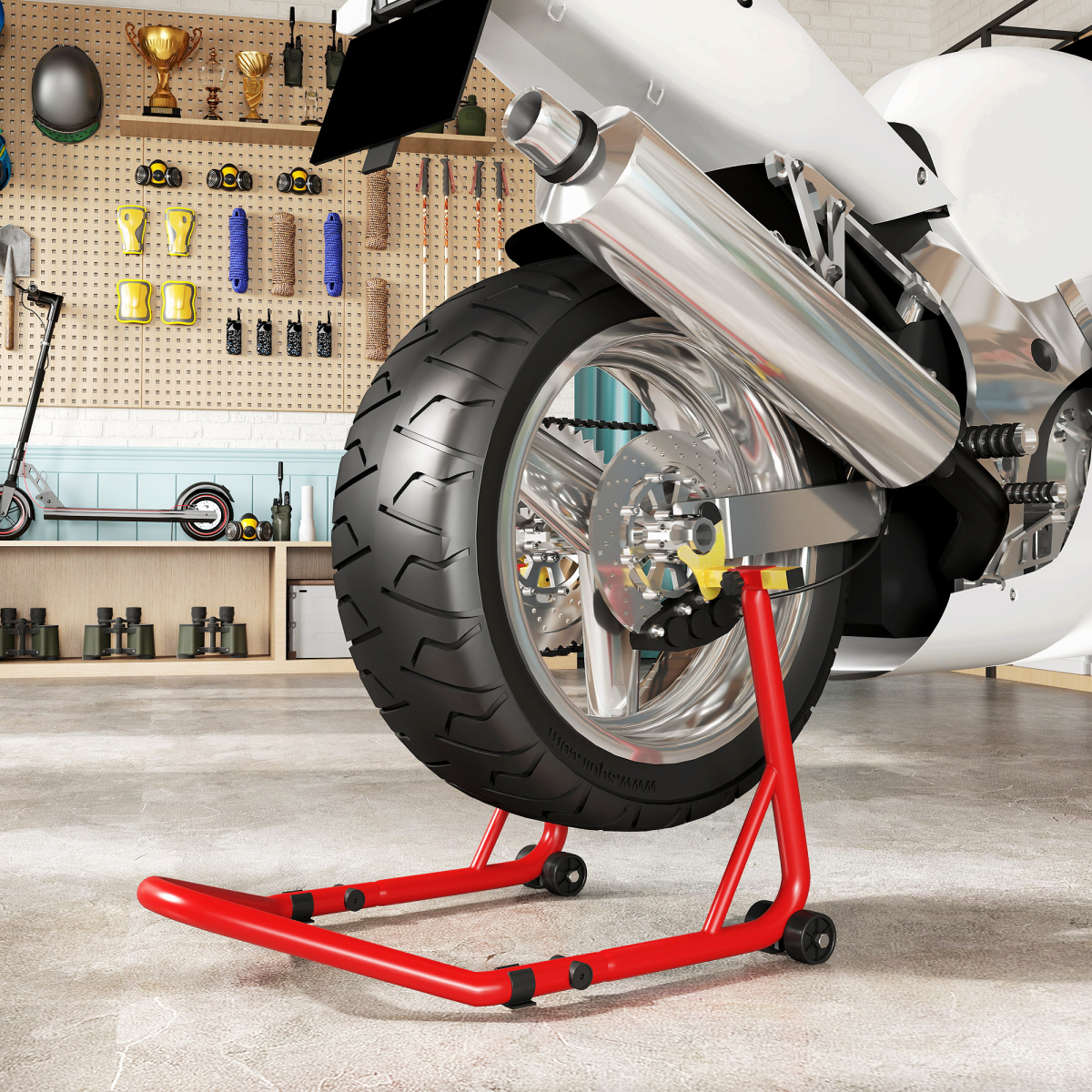 HOMCOM Motorcycle Rear Wheel Stand, 544kg Steel Paddock Stand