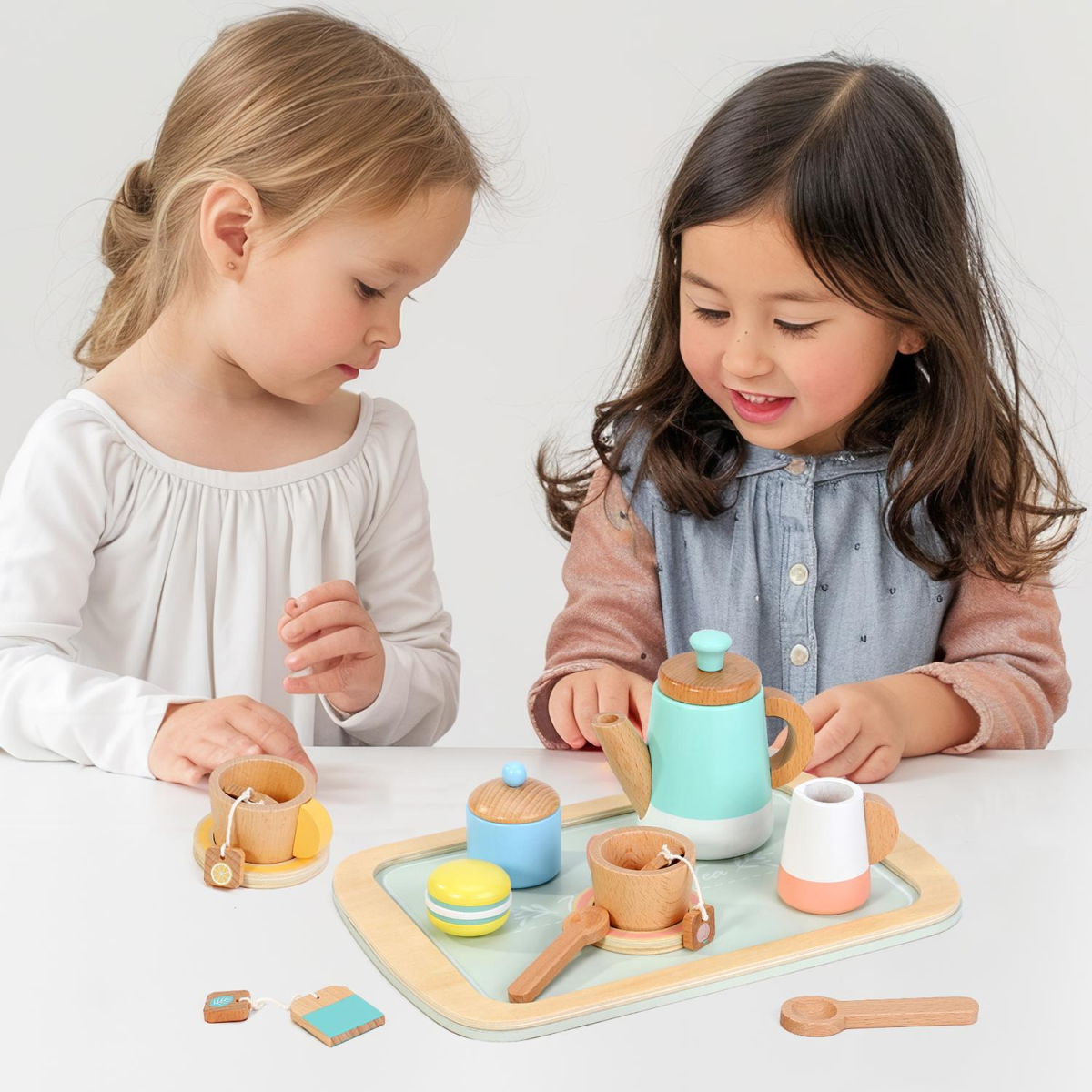 SOKA Play Imagine Learn Pretend Play Tea Set, 16-Piece Complete Set