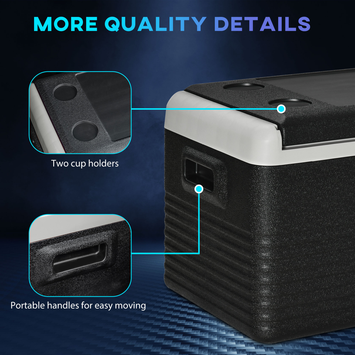 30L Portable Car Refrigerator Freezer 12V/24V DC 110/240V AC for Camping and Driving