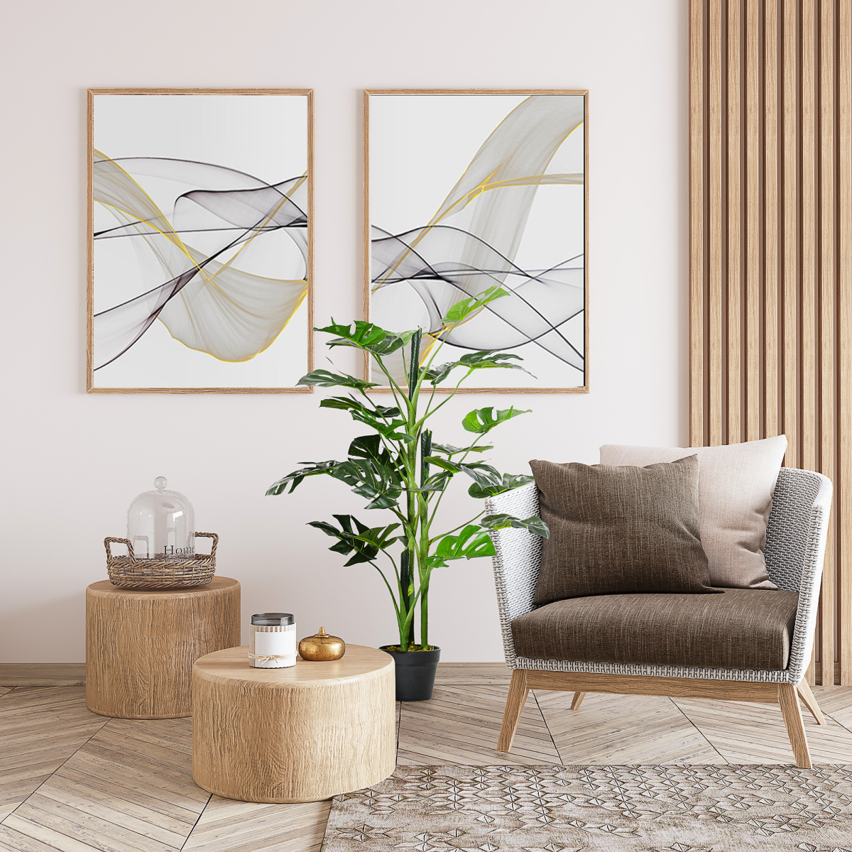 Outsunny Artificial Monstera Tree, 21 Bendable Leaves, Indoor Outdoor 1m