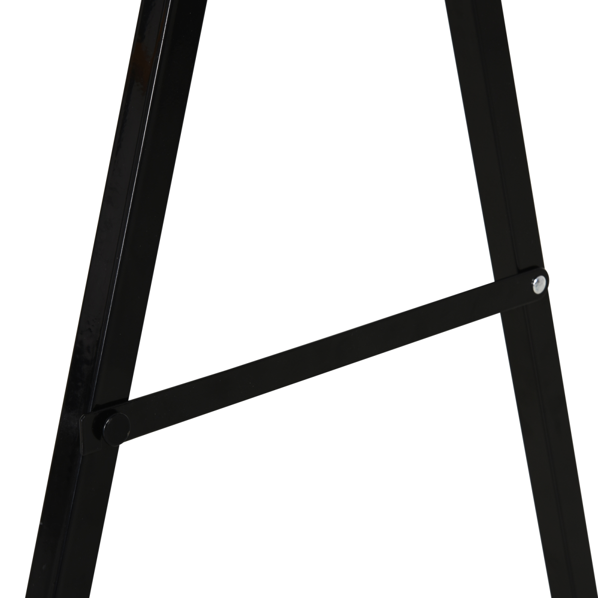 HOMCOM Set of 2 Steel Non-Slip Folding Sawhorses Black/Yellow