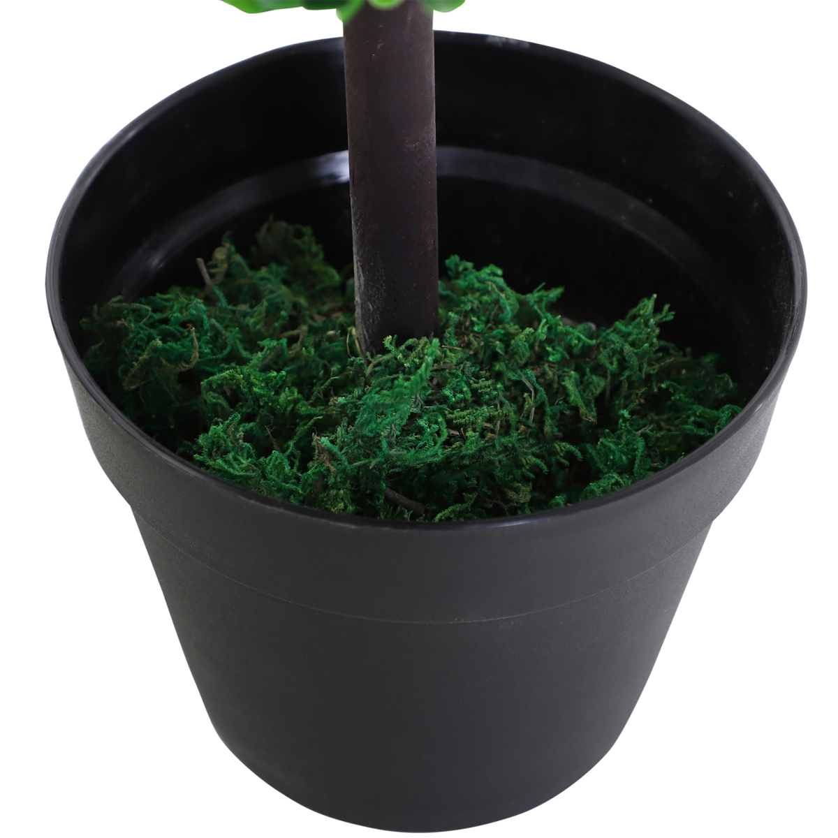 Outsunny Set of 2 Artificial Boxwood Topiary Trees with 3 Balls, Green PE Plants
