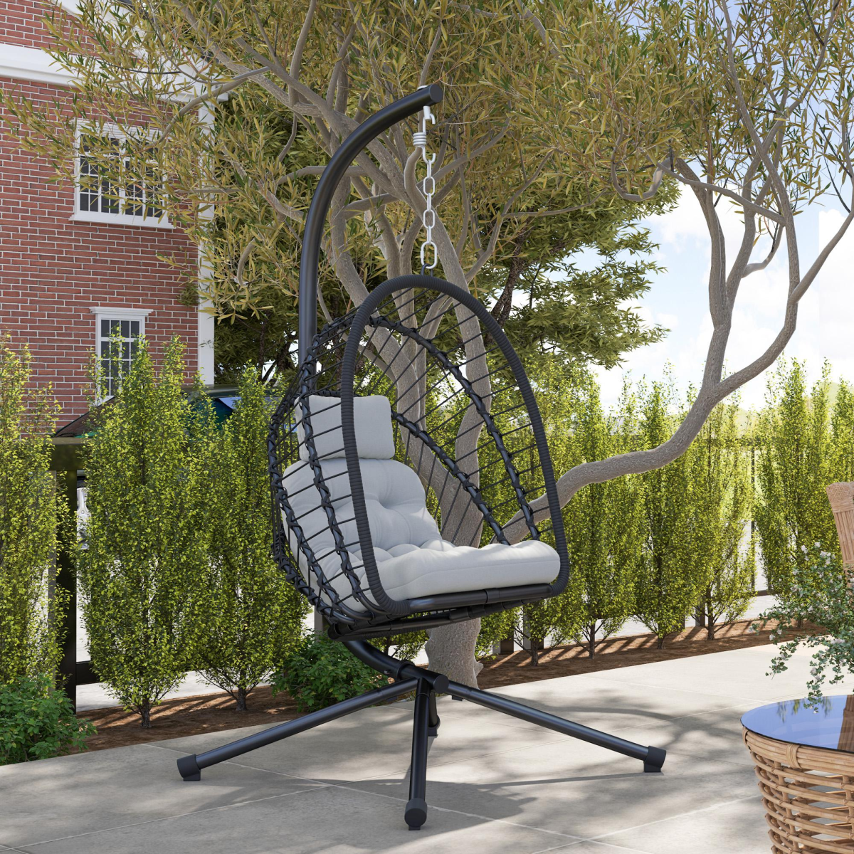 Outsunny Steel Frame Garden Storage Basket and Seat with Padded Cushion