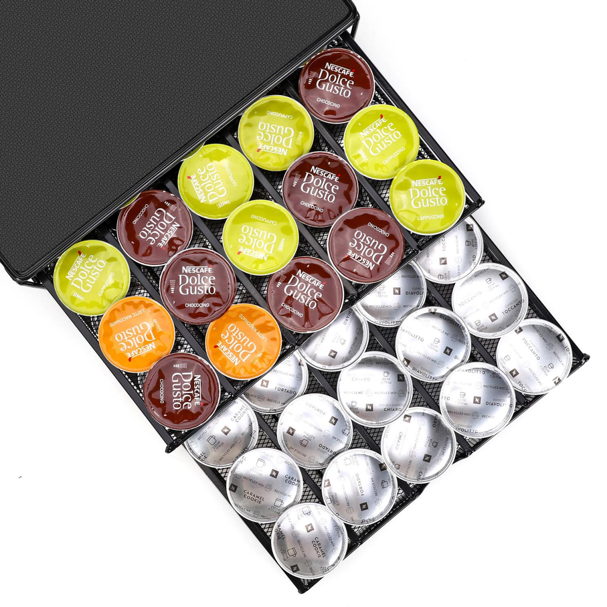 Vinsani Sliding Storage Drawer for 80 Dolce Gusto Capsules - Capsule Organiser