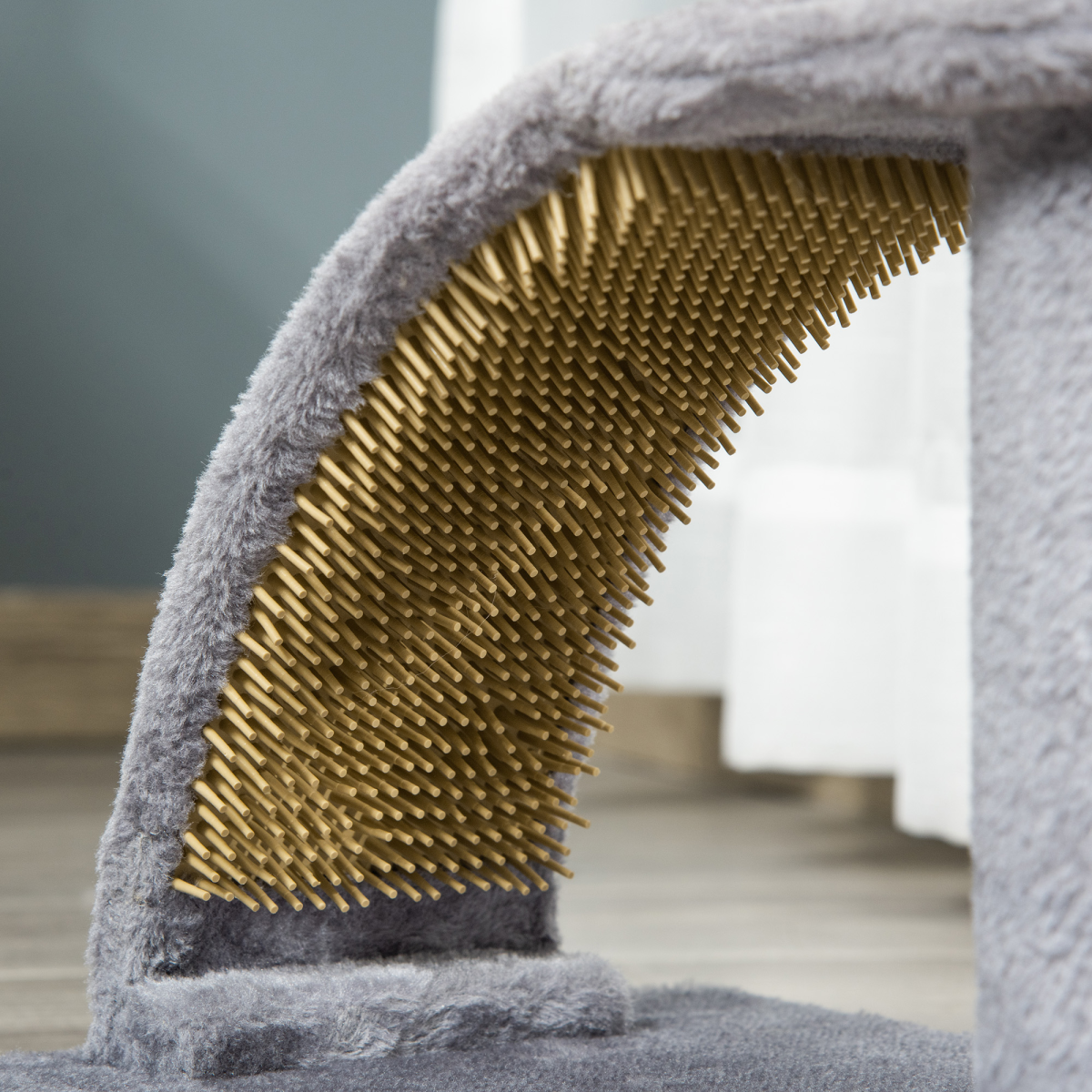 PawHut Cat Tree Climbing Activity Center with Jute Scratching Board and Hanging Bell Ball