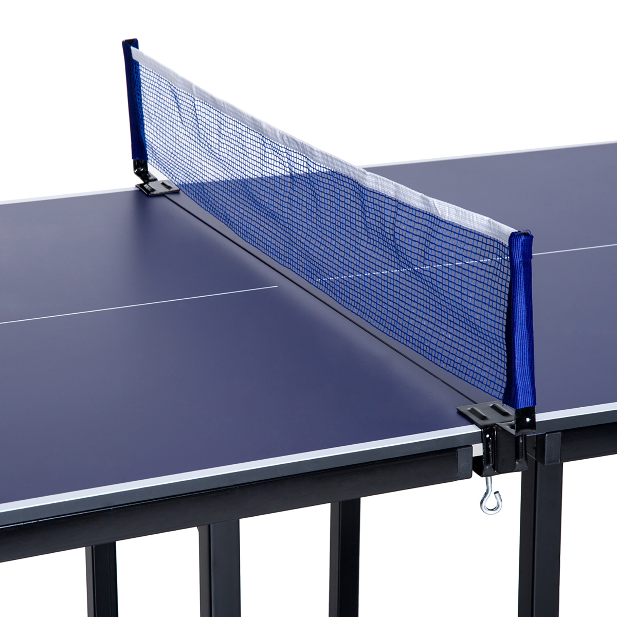 Foldable Ping Pong Table with Net, 183cm Indoor Tennis Table, Blue