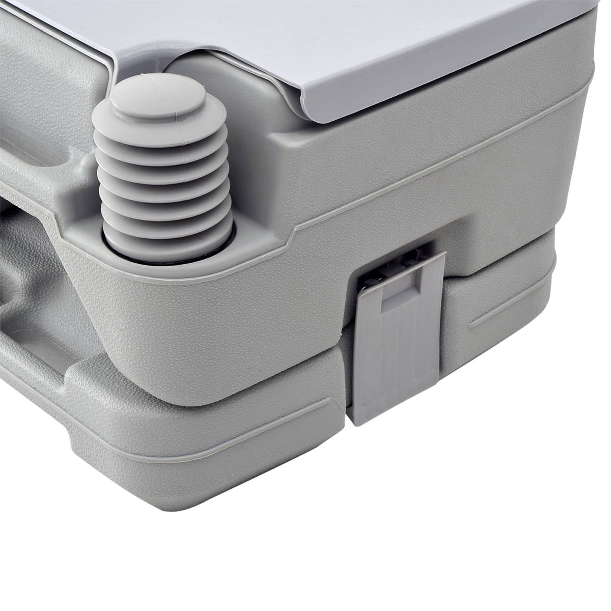 Portable Camping Toilet with 2 Detachable 10L Tanks, Grey