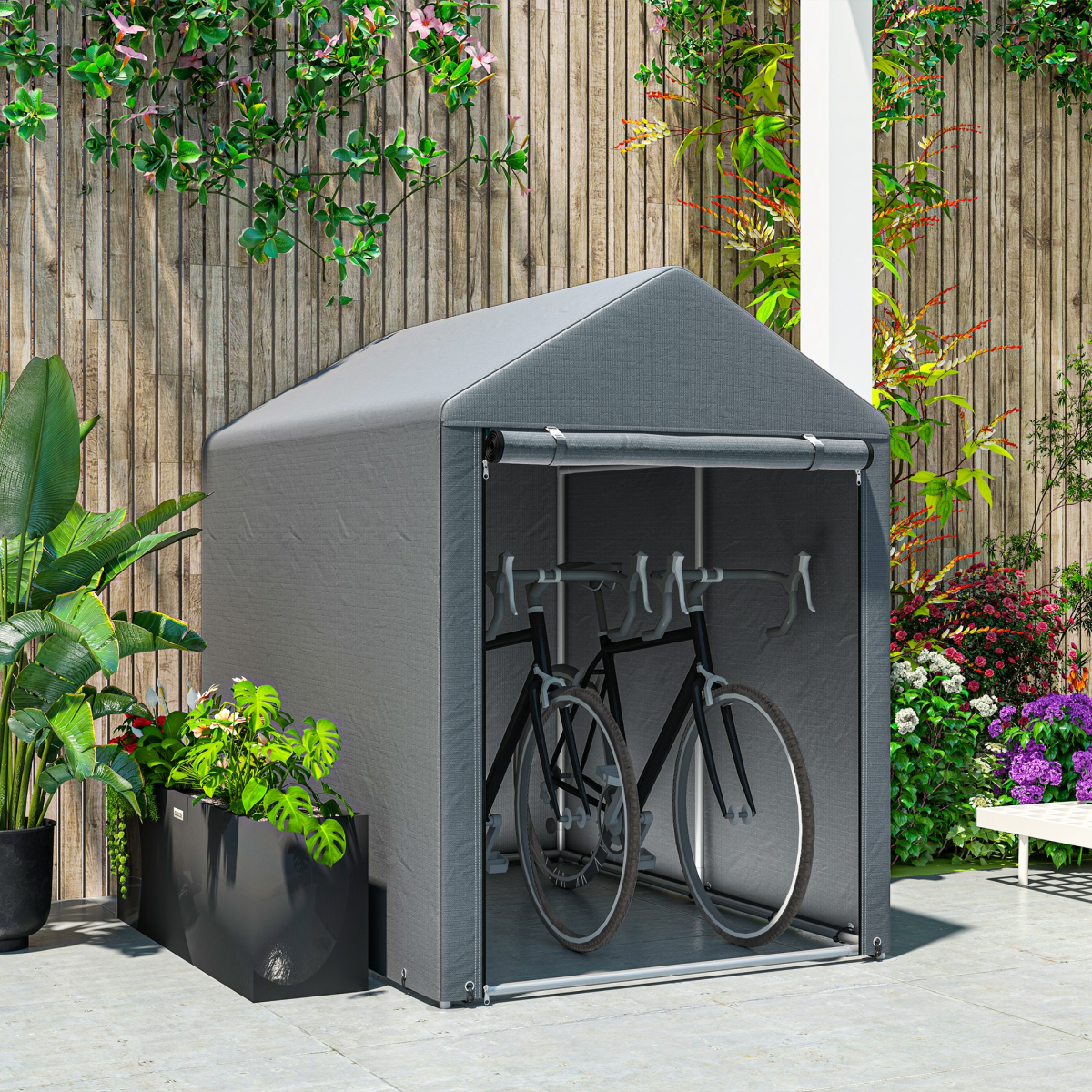 Outsunny 179 x 120cm Temporary Garden Shed with Weather-Resistant Cover