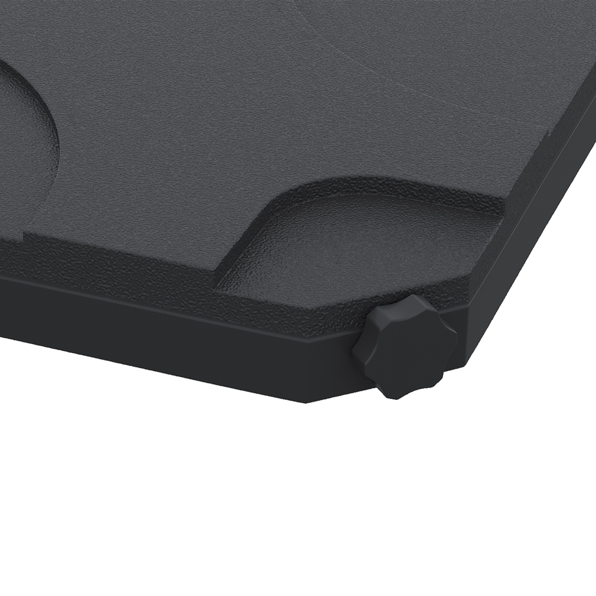Outsunny 4-Piece Heavy Duty Plastic Umbrella Weight Base, Black