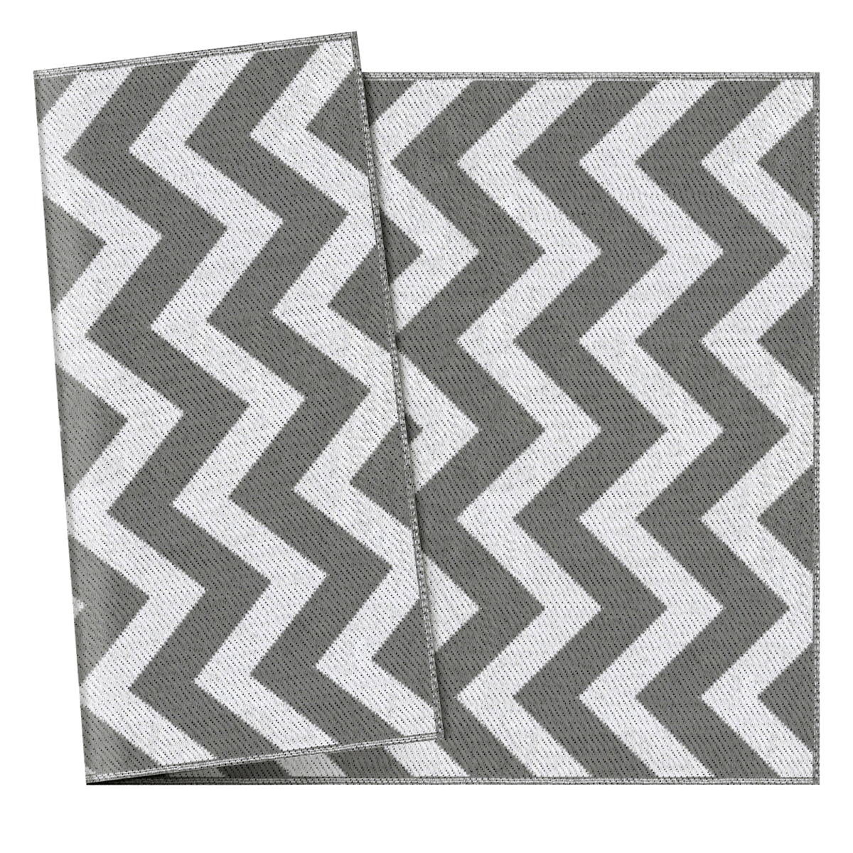 Outsunny Reversible Outdoor Rug, Foldable Patio Mat, Grey/White