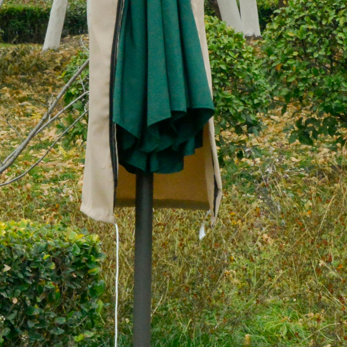 Outsunny Cantilever Umbrella Cover with Zipper and Drawstring, Oxford Cloth Parasol Protector