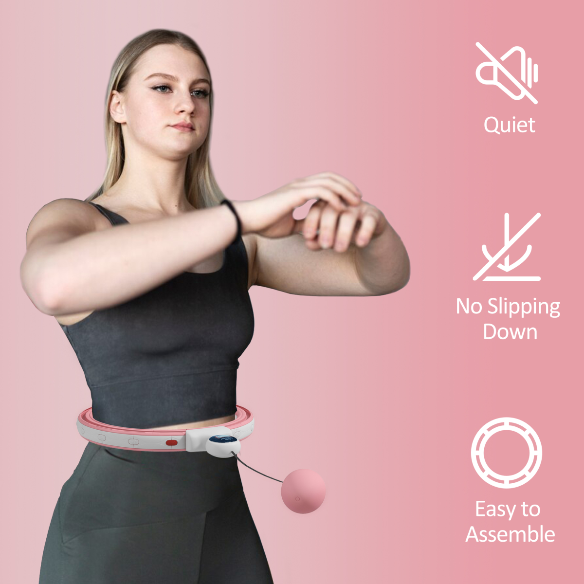 SPORTNOW Adjustable Waist Massager with Digital Counter