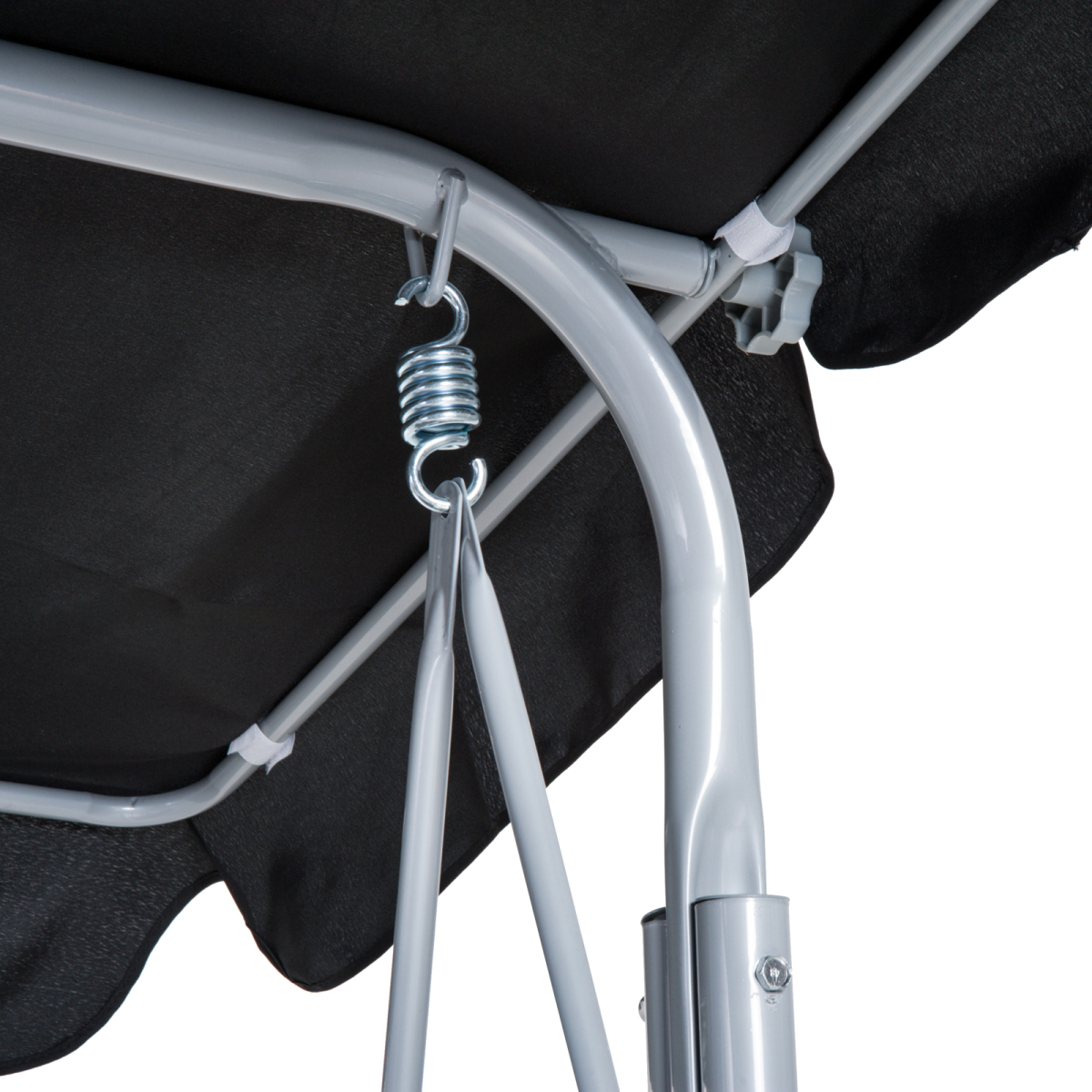 Outsunny Outdoor 3-Seater Swing Chair with UV Protected Canopy and Sling Fabric Seating