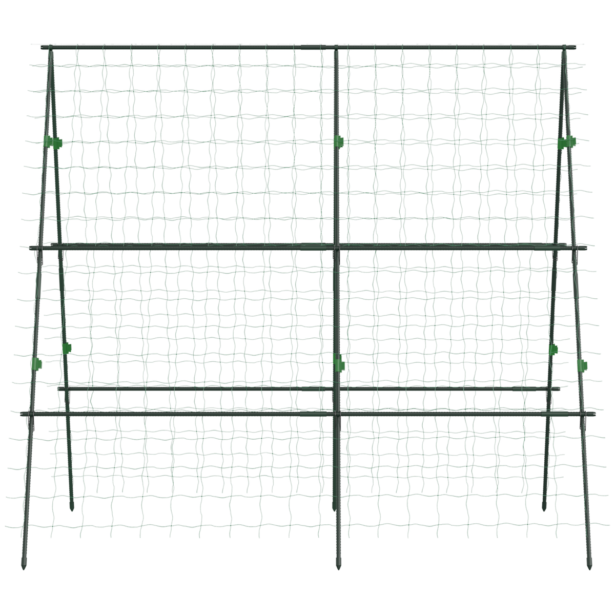 Outsunny A-Frame Garden Trellis with Climbing Net for Vegetables