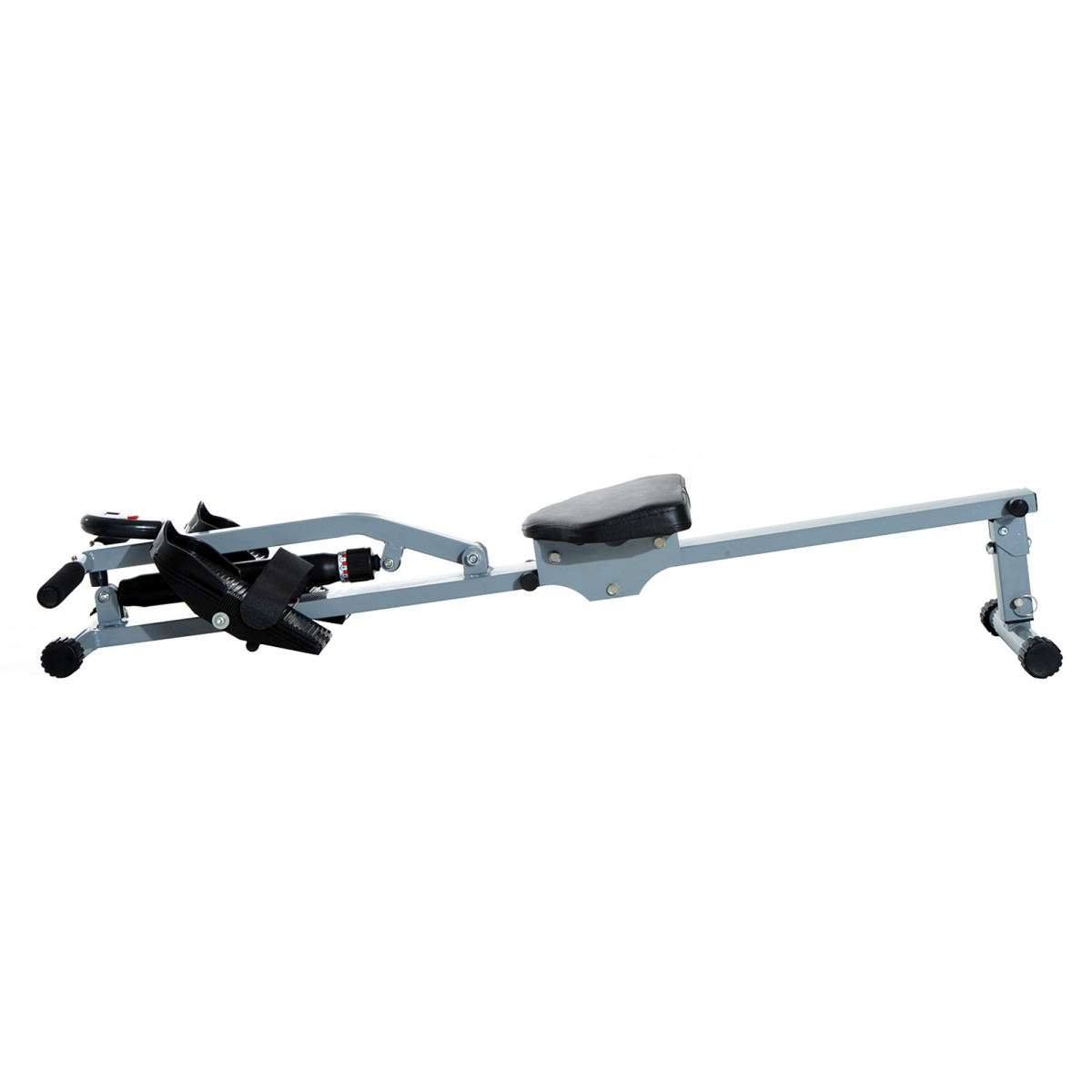 12-Level Adjustable Resistance Rowing Machine with LCD Monitor, Padded Seat and Non-Slip Handlebars for Full Body Workout