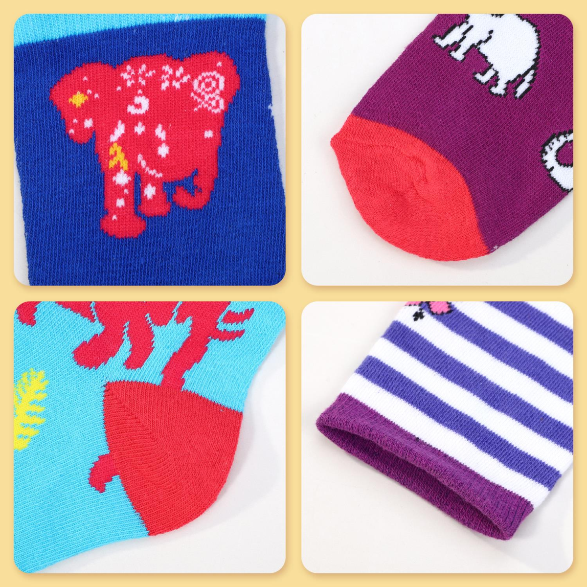 Vinsani Elephant Socks 5 Pack 1010413