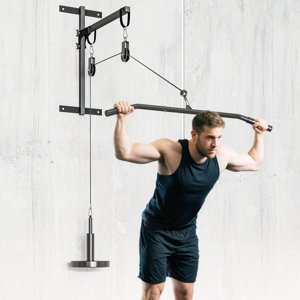 SPORTNOW Home Gym Cable Pulley System with Universal Loading Pin