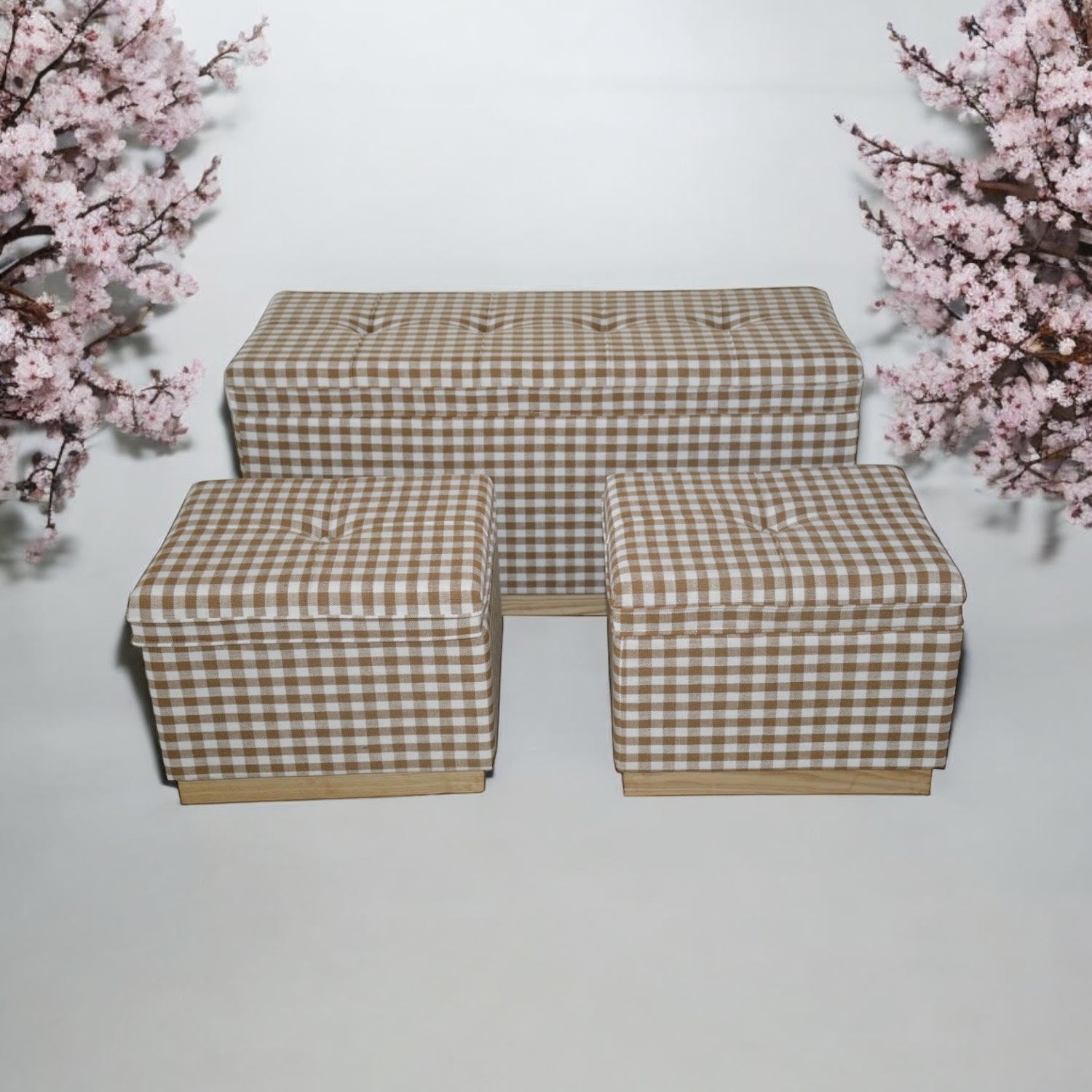 MSL Set of 3 Wooden Stools