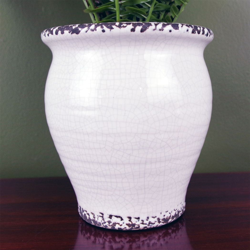Leaf 40cm Artificial Bushy Fern Potted in Decorative Ceramic Planter