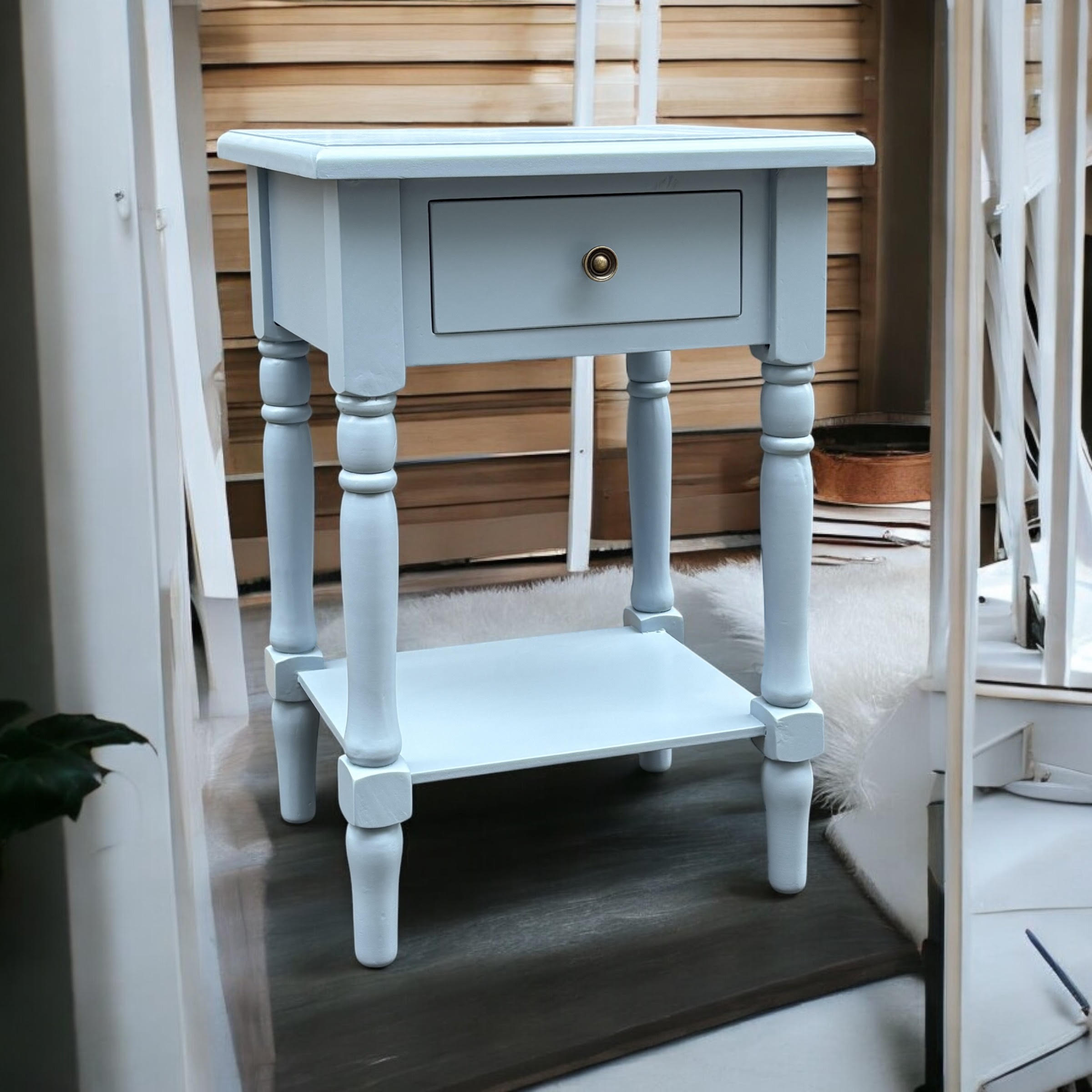 MSL 65cm Hand Finished 1-Drawer Side Table / Bedside Table
