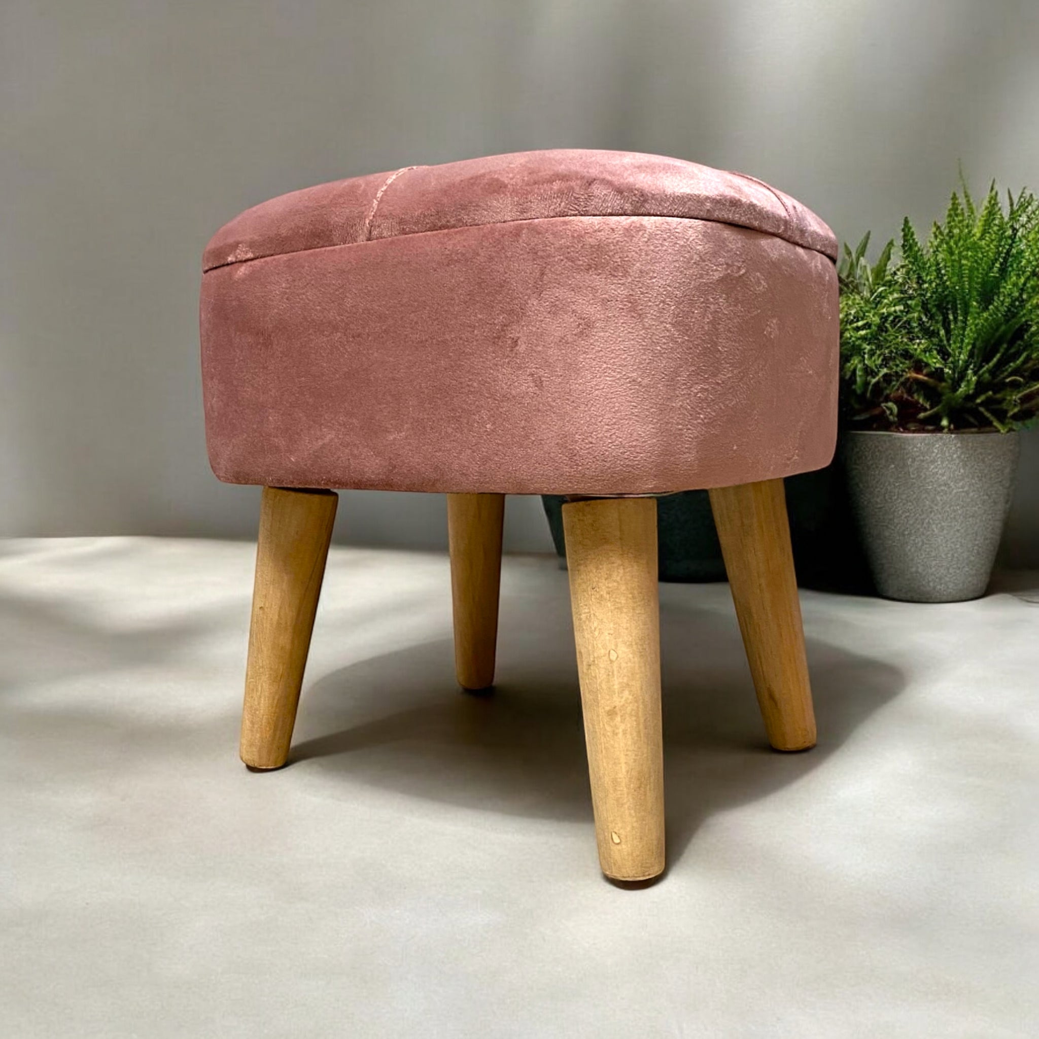 MSL Pink Wooden Stool