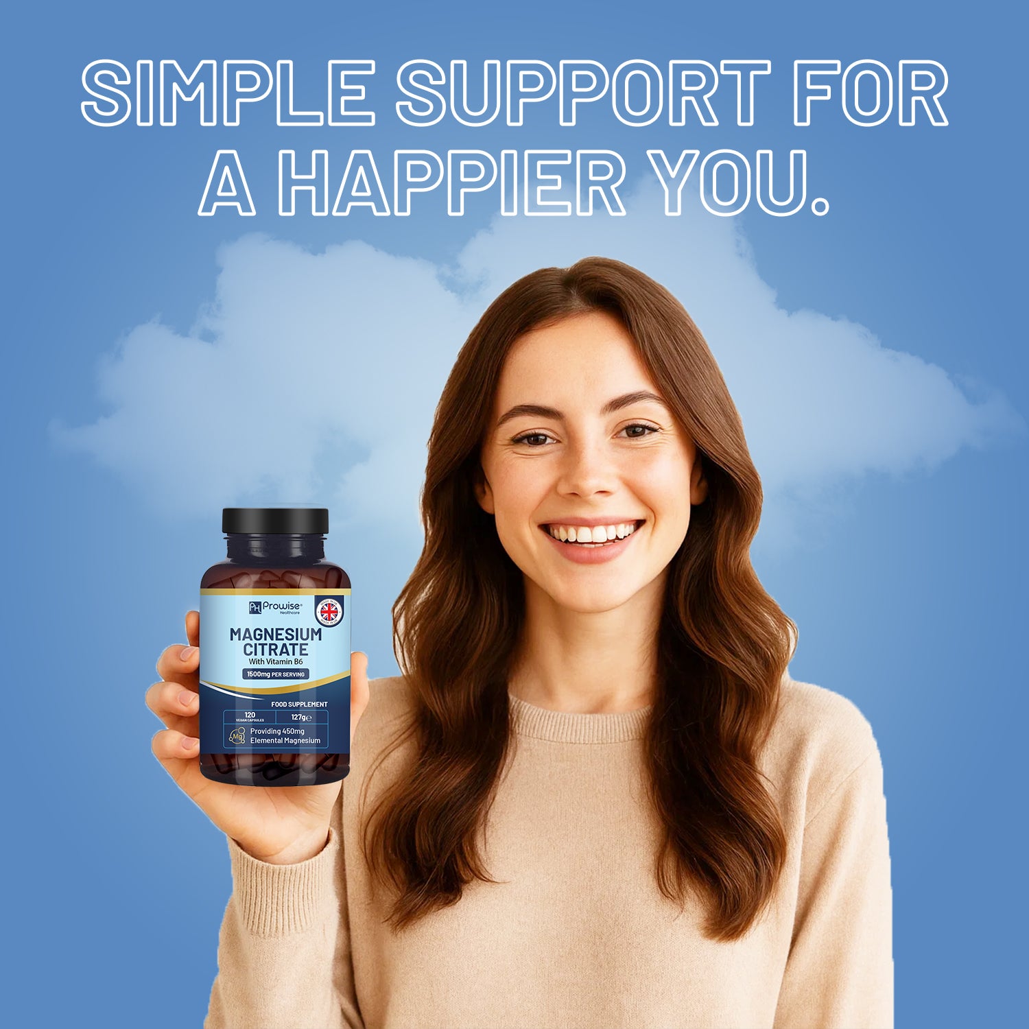 Magnesium Citrate 1500mg Capsules with Vitamin B6 - Prowise Healthcare