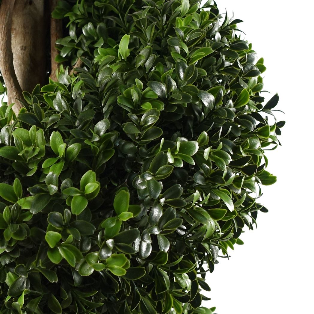 Leaf 120cm Spiral Buxus Artificial Tree UV Resistant Outdoor Topiary in Weighted Pot