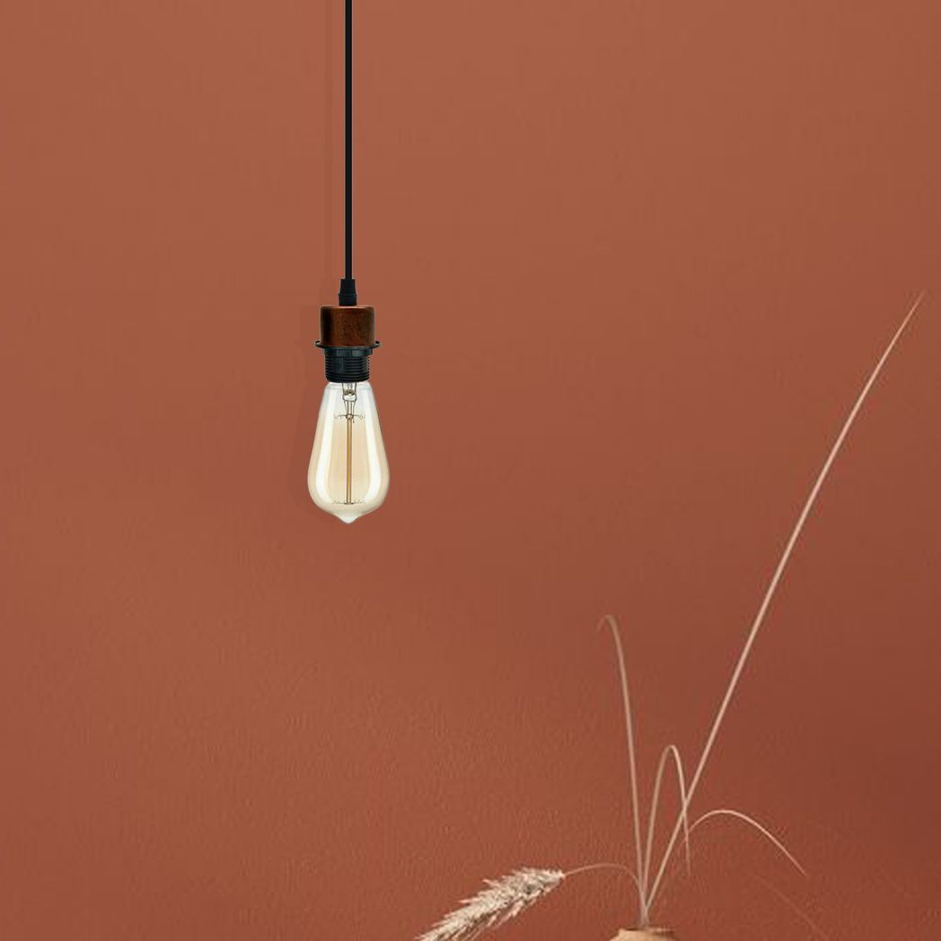 5 Pack Industrial Red E27 Pendant Light Holder Kit with 95cm Cable