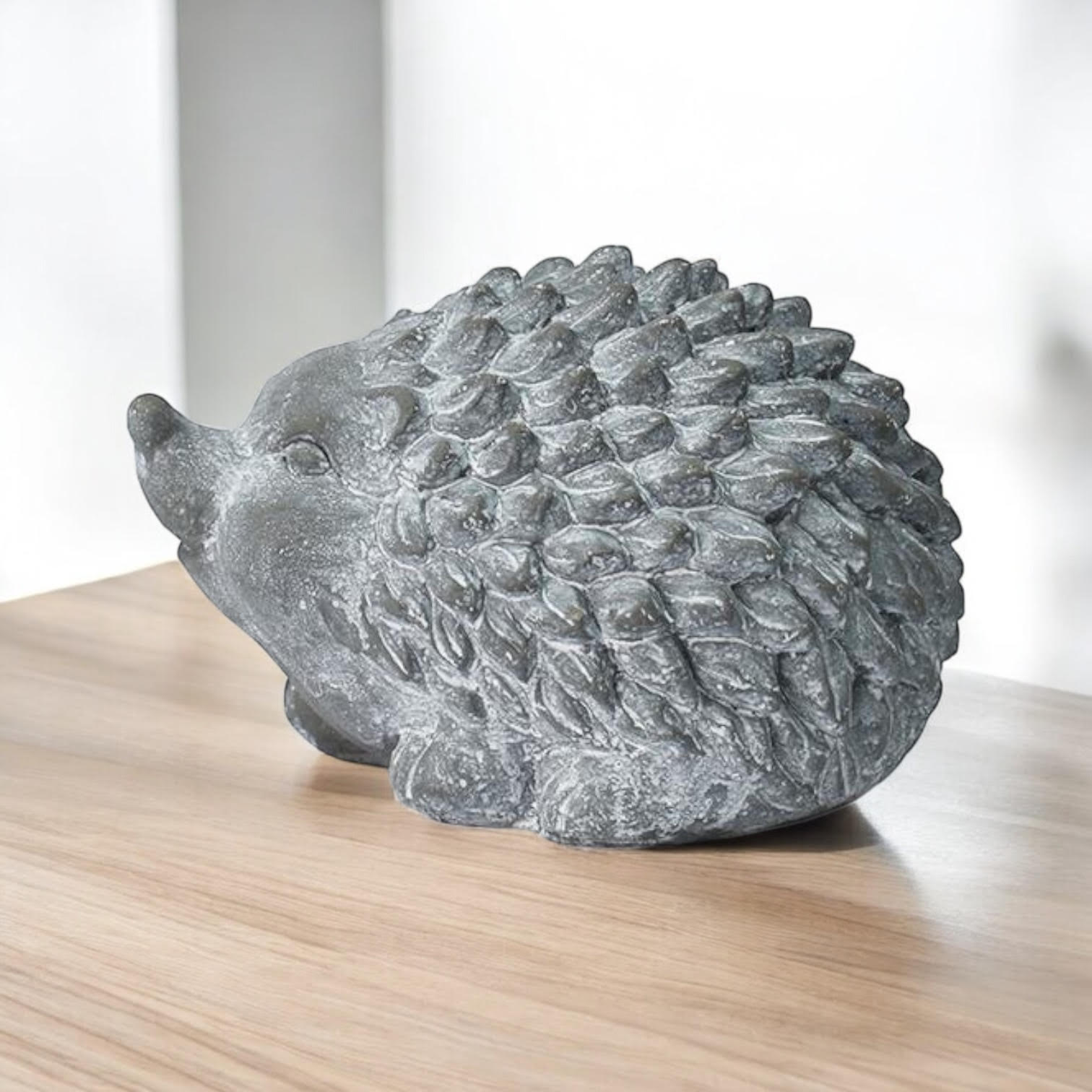 MSL 21cm Grey Cement Hedgehog Garden Ornament