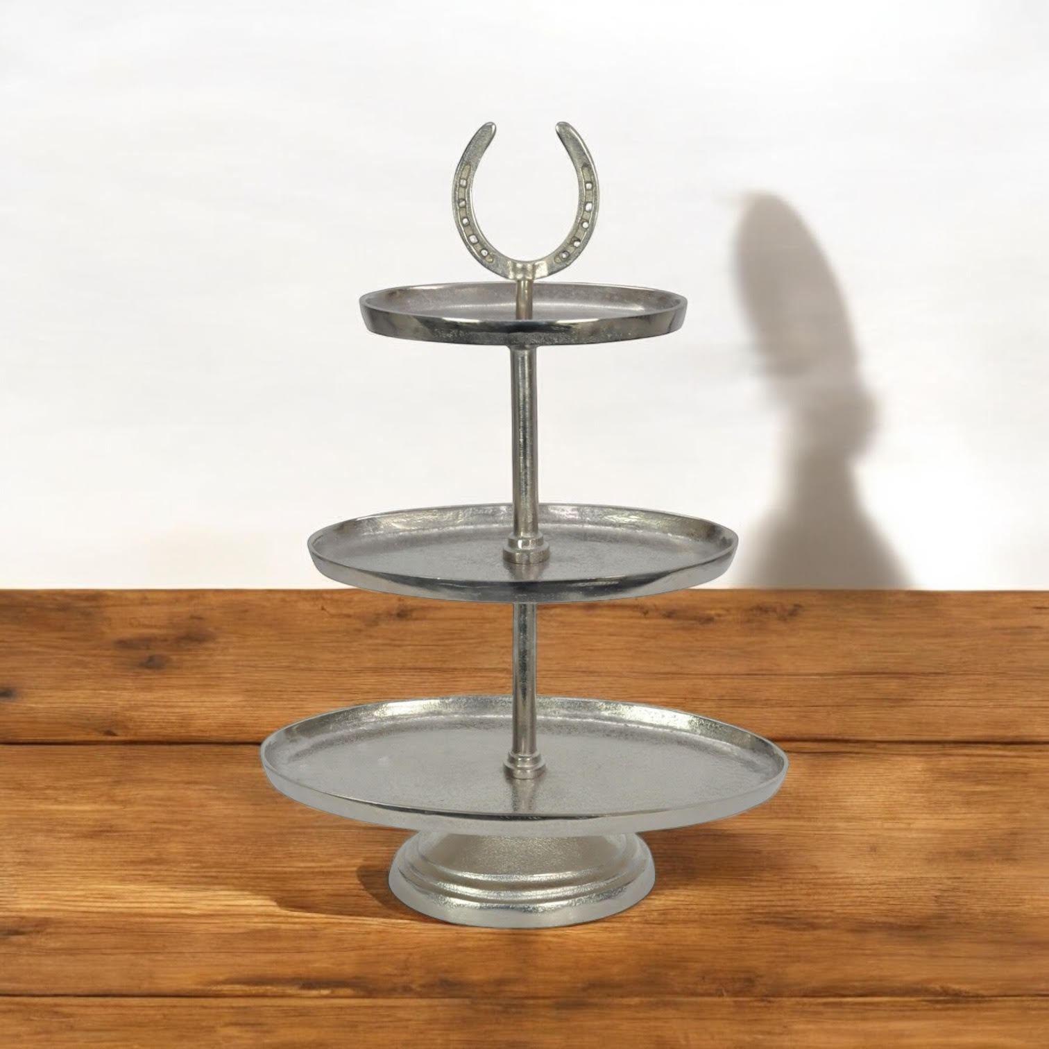 MSL 56CM 2 Tier Nickel Plated Hand Finished Cake Stand