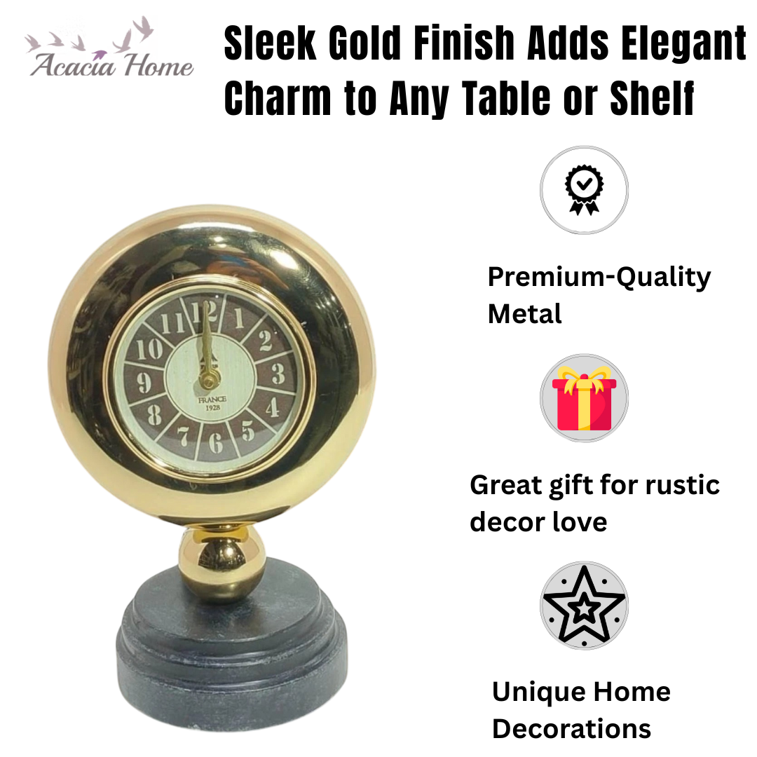 MSL Hand Finished Table Clock for 1 AA Battery
