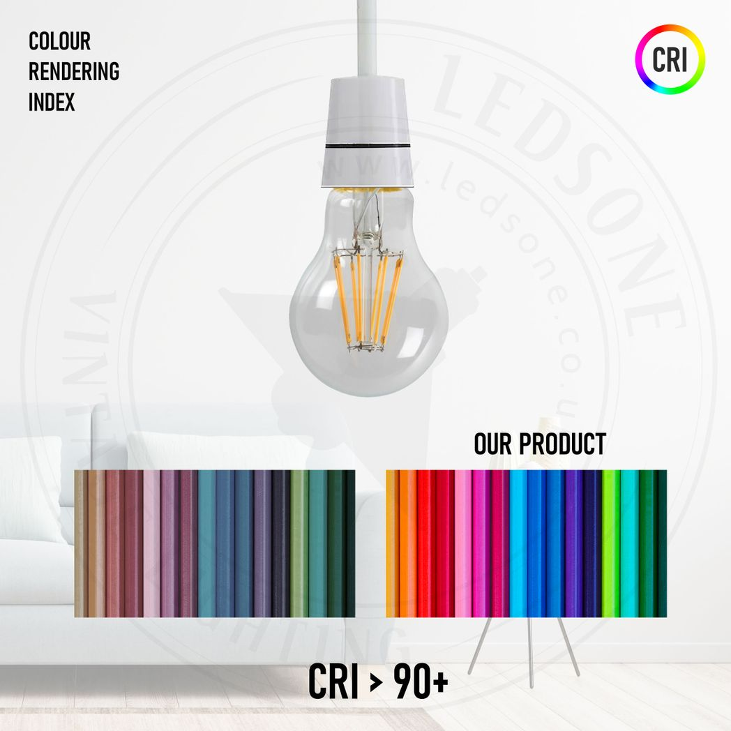 2 Pack A60 B22 Dimmable LED Filament Vintage Bulbs, 6000K Cool White
