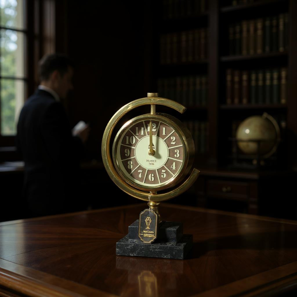 MSL Hand Finished Table Clock, Requires 1 AA Battery