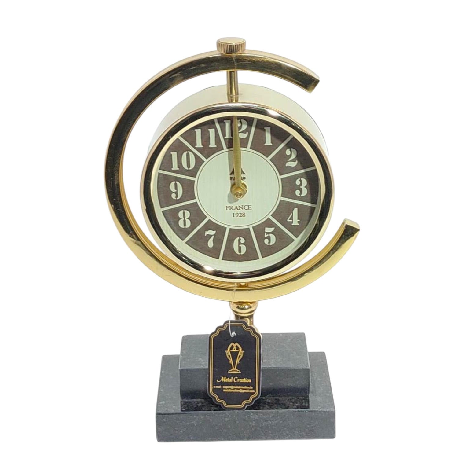 MSL Hand Finished Table Clock, Requires 1 AA Battery